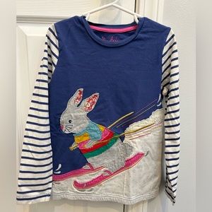 Mini Boden skiing bunny shirt